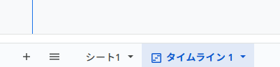 新しいシートにタイムラインが作成される